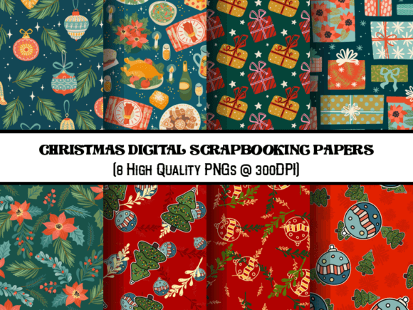 Download Christmas Digital Scrapbooking Papers - Christmas Collection
