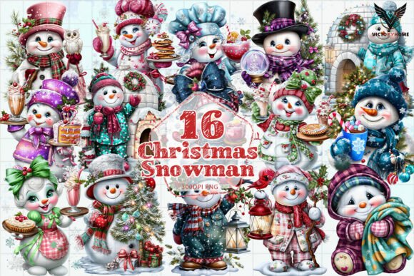 Download Vibrant Christmas Snowman PNG - Christmas Collection