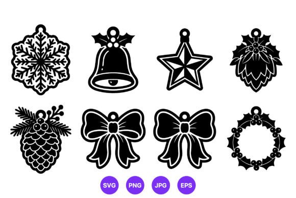 Download Christmas Black and White Holiday Icons - Christmas Collection