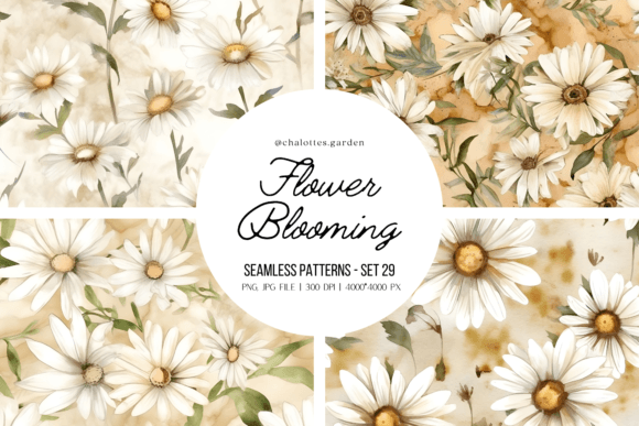 Download Daisies in Brown Patterns Vol.01 - Brown patterns Collection