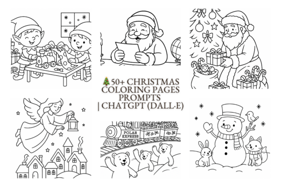 Download Christmas Coloring Pages Prompts for AI - Christmas Collection