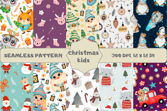 Download Cute Christmas Patterns for Kids - Christmas Collection