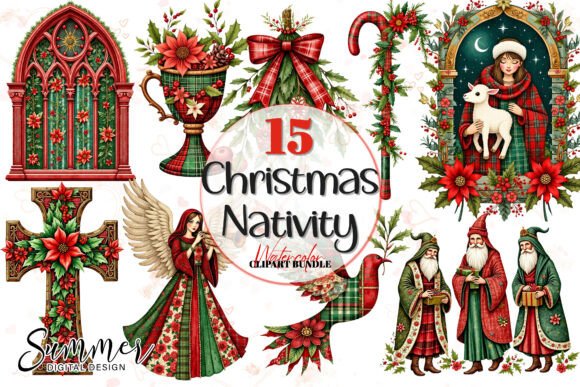 Download Vintage Christmas Nativity Clipart - Christmas Collection