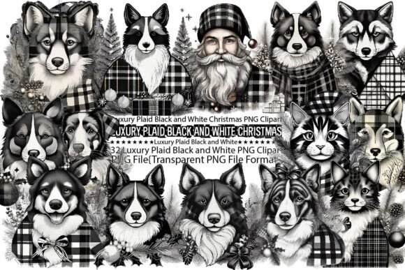 Download Luxury Plaid Black and White Christmas - Christmas Collection