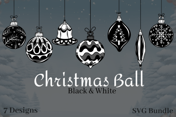 Download Black and White Christmas Balls - Christmas Collection