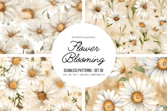 Download Daisies in Brown Patterns Vol.02 - Brown patterns Collection