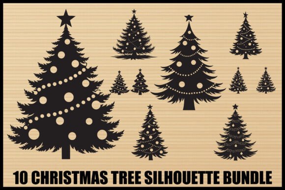 Download Christmas Tree Silhouette Set - Christmas Collection