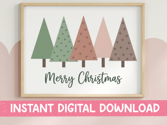 Download Merry Christmas Boho Trees SVG - Christmas Collection