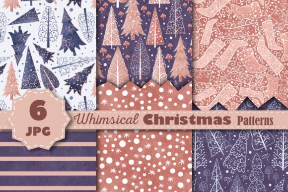 Download Whimsical Winter &amp; Christmas Patterns I - Christmas Collection