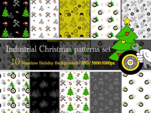Download Industrial Christmas Creative Patterns - Christmas Collection
