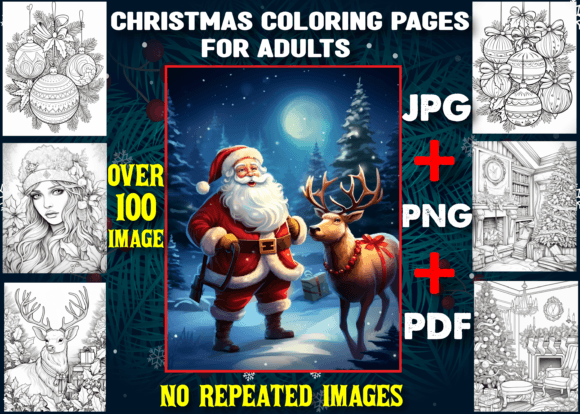 Download 100+ Christmas Coloring Pages for Adults - Christmas Collection