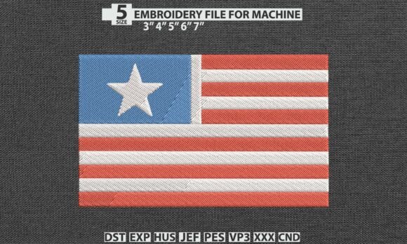 Download USA Flag DST PES Machine Embroidery File - Pes machine embroidery Collection