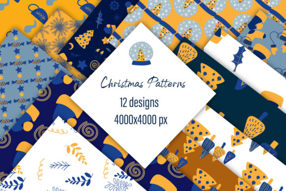 Download Christmas Patterns with Doodles - Christmas Collection