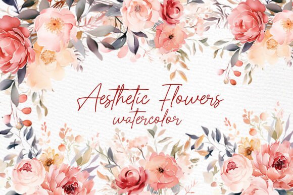 Download Watercolor Aesthetic Flowers Png Peonies - Aesthetic flowers Collection