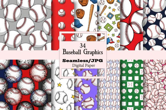 Download Baseball Digital Paper Graphics - Premium Resources