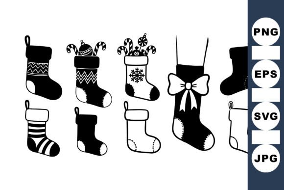 Download Christmas Stocking Clipart Set - Christmas Collection
