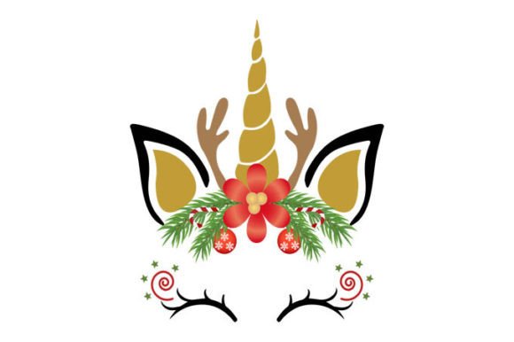 Download Christmas Unicorn, Vector Designs - Christmas Collection