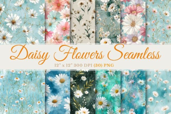 Download Daisy Flowers Watercolor Floral Seamless - Watercolor floral Collection