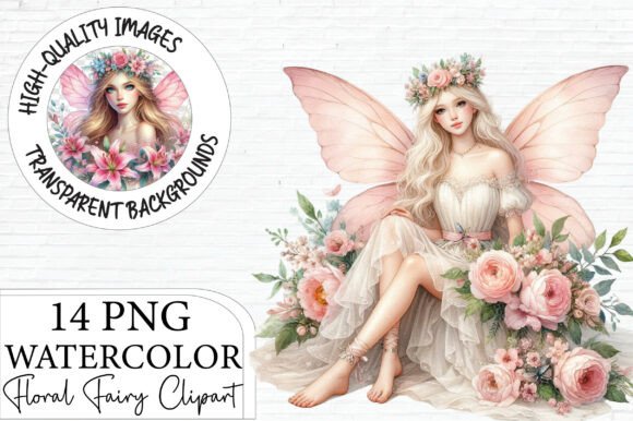 Download Watercolor Floral Fairy Clipart Bundle - Watercolor floral Collection