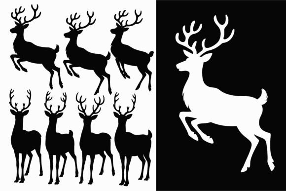 Download Christmas Reindeer Silhouette Vectors - Christmas Collection