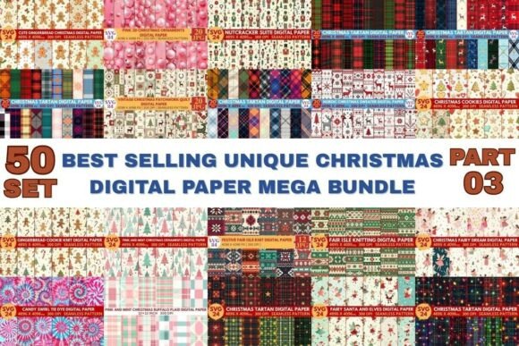 Download Amazing Christmas Digital Paper Bundle - Christmas Collection