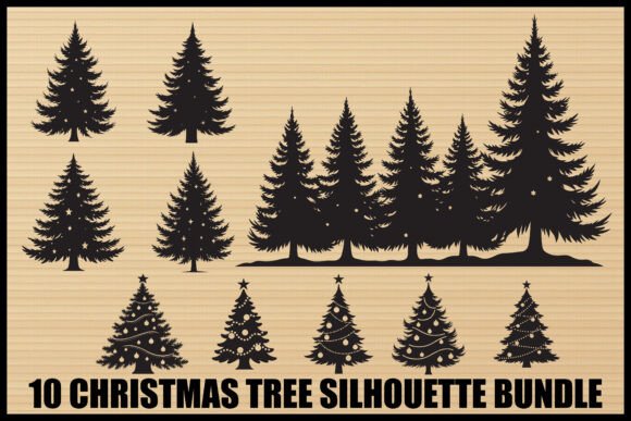 Download Christmas Tree Silhouette Set - Christmas Collection