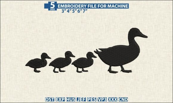 Download Duck Family DST PES Machine Embroidery - Pes machine embroidery Collection