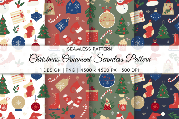 Download Christmas Ornament Seamless Pattern - Christmas Collection
